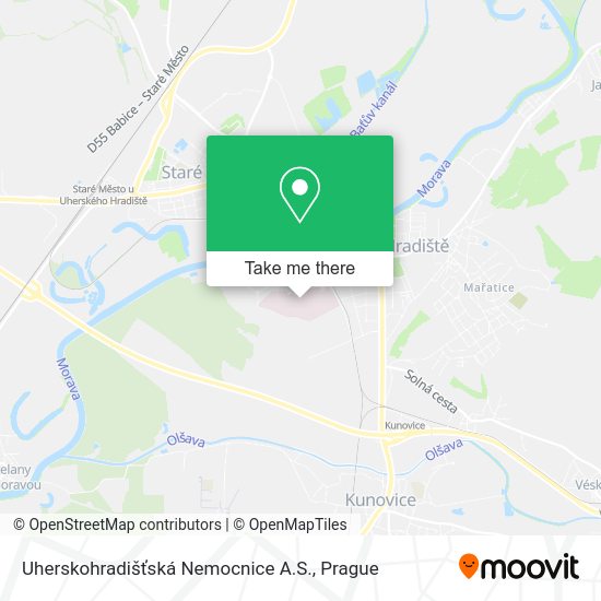 Uherskohradišťská Nemocnice A.S. map