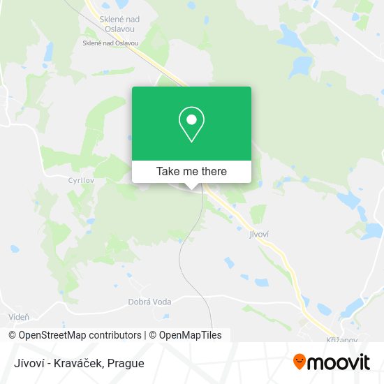 Jívoví - Kraváček map