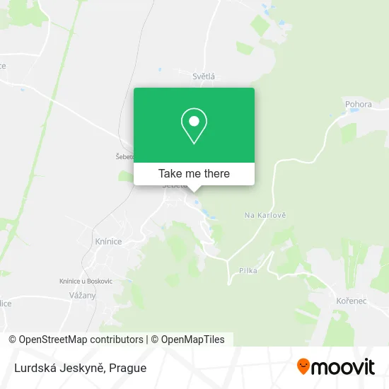 Карта Lurdská Jeskyně