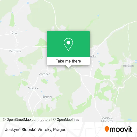 Карта Jeskyně Slopské Vintoky