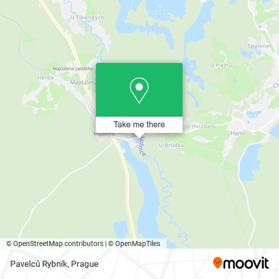 Pavelců Rybník map