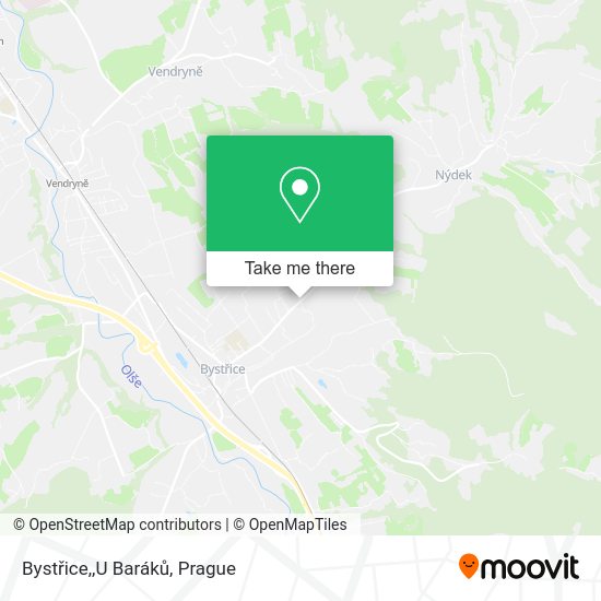 Bystřice,,U Baráků map