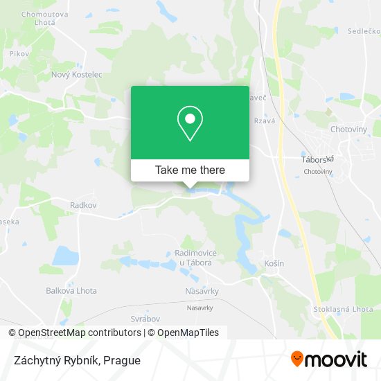 Záchytný Rybník map
