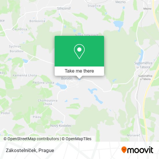 Zákostelníček map