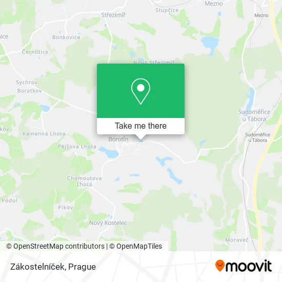 Карта Zákostelníček