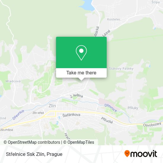 Střelnice Ssk Zlín map