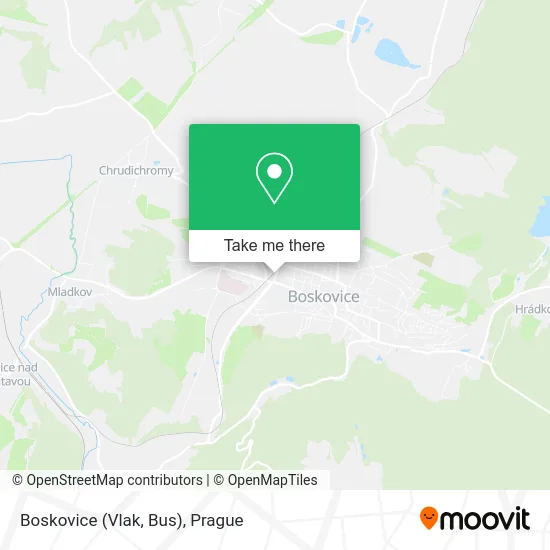 Карта Boskovice (Vlak, Bus)