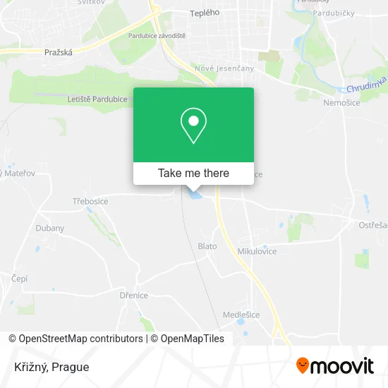 Křižný map