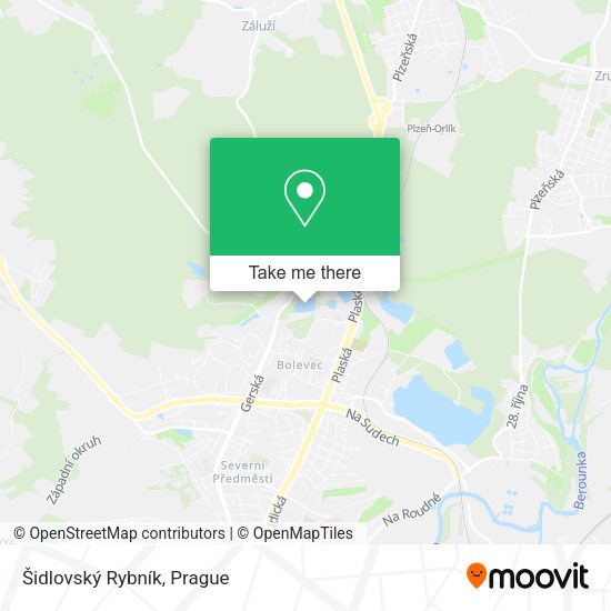 Šidlovský Rybník map