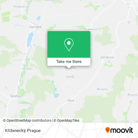 Kříženecký map