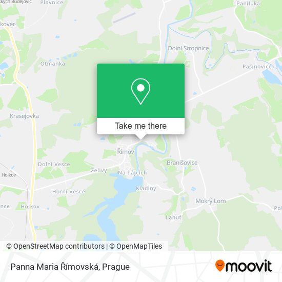 Panna Maria Římovská map