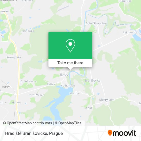 Hradiště Branišovické map