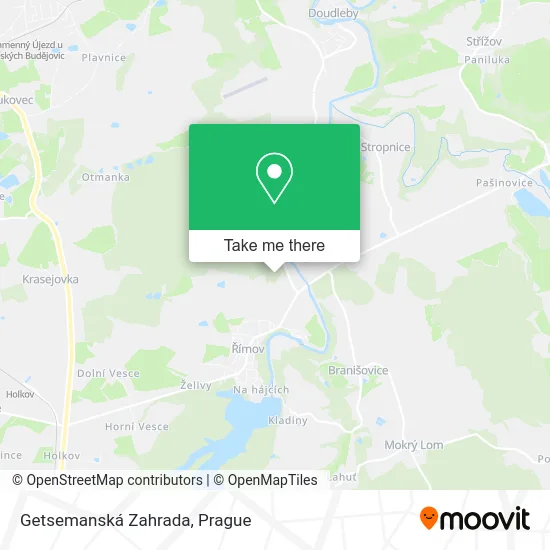 Карта Getsemanská Zahrada