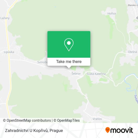 Zahradnictví U Kopřivů map