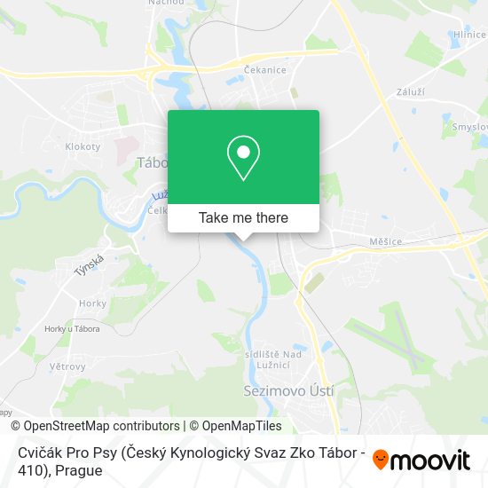 Cvičák Pro Psy (Český Kynologický Svaz Zko Tábor - 410) map