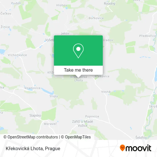 Křekovická Lhota map