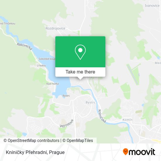 Kníničky Přehradní map