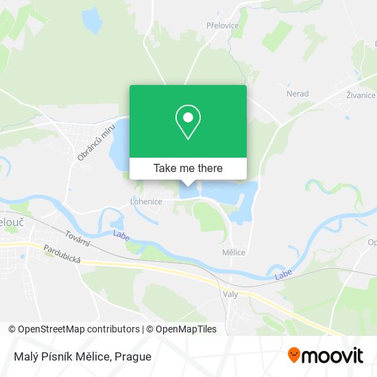 Malý Písník Mělice map