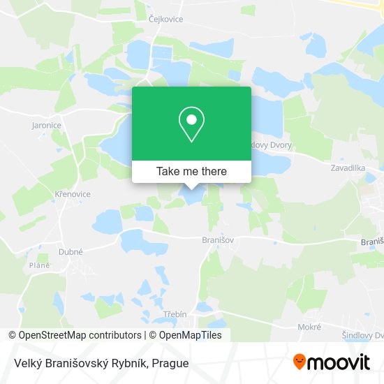 Velký Branišovský Rybník map