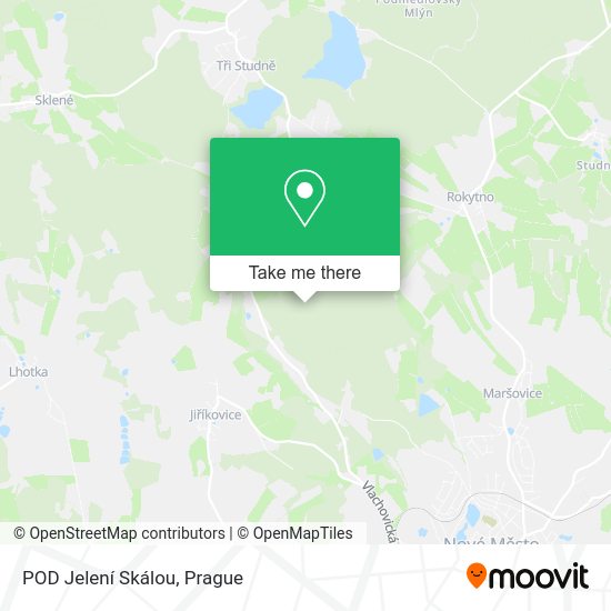 POD Jelení Skálou map