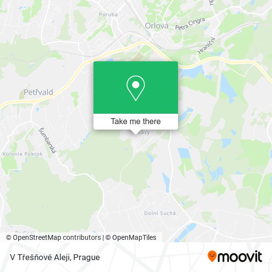 V Třešňové Aleji map