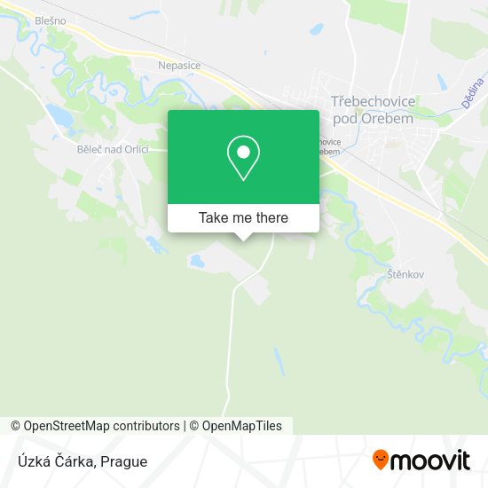 Úzká Čárka map
