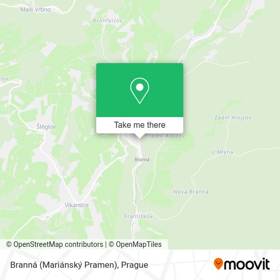 Branná (Mariánský Pramen) map