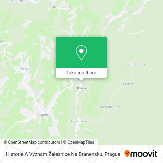Historie A Význam Železnice Na Branensku map