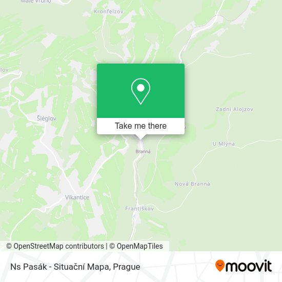 Карта Ns Pasák - Situační Mapa