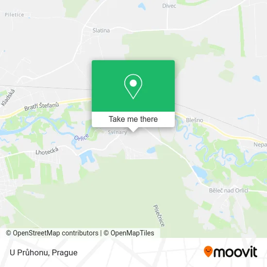 Карта U Průhonu