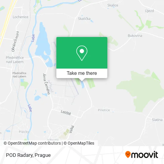 Карта POD Radary
