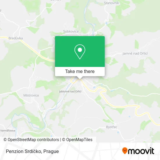 Карта Penzion Srdíčko