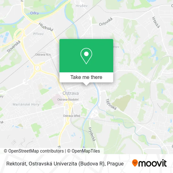 Карта Rektorát, Ostravská Univerzita (Budova R)