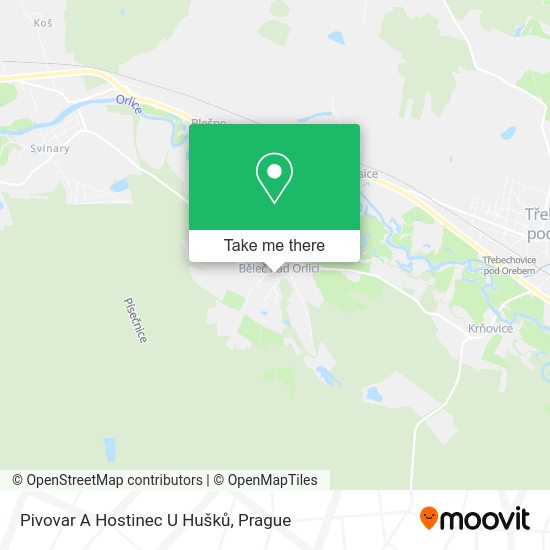 Карта Pivovar A Hostinec U Hušků