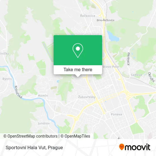 Карта Sportovní Hala Vut