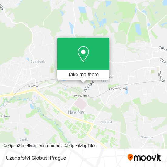 Uzenářství Globus map