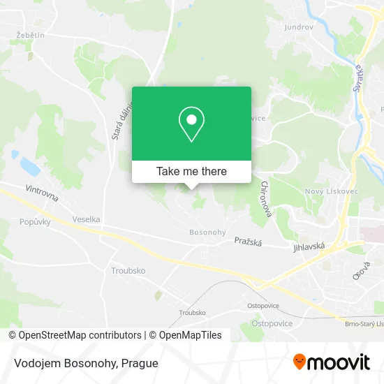 Карта Vodojem Bosonohy