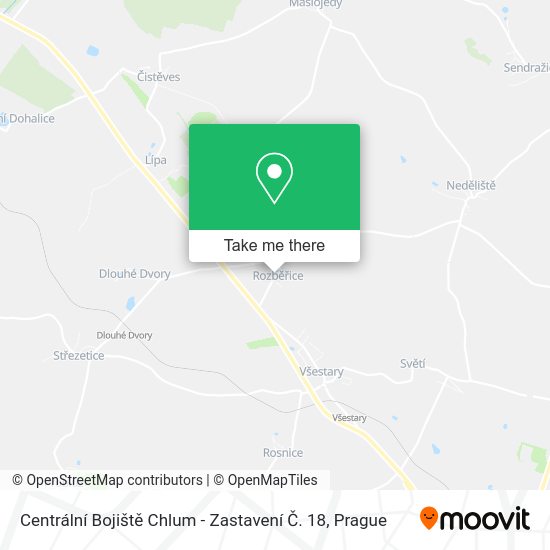 Centrální Bojiště Chlum - Zastavení Č. 18 map