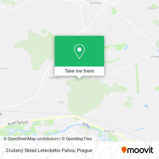 Zrušený Sklad Leteckého Paliva map