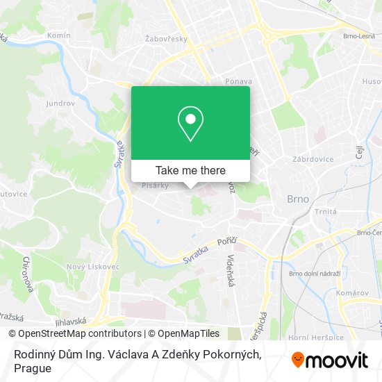 Rodinný Dům Ing. Václava A Zdeňky Pokorných map
