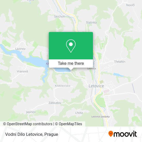 Vodní Dílo Letovice map
