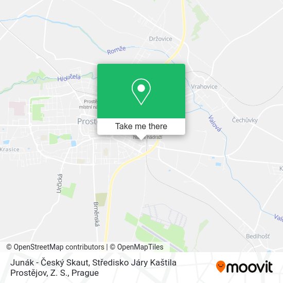 Junák - Český Skaut, Středisko Járy Kaštila Prostějov, Z. S. map