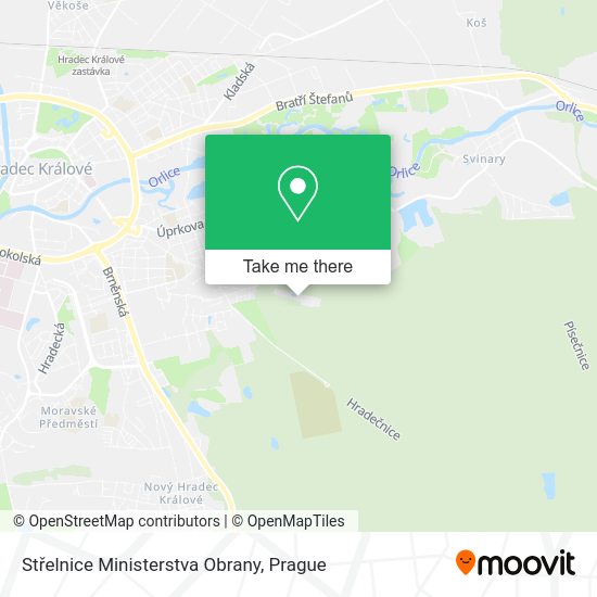Střelnice Ministerstva Obrany map