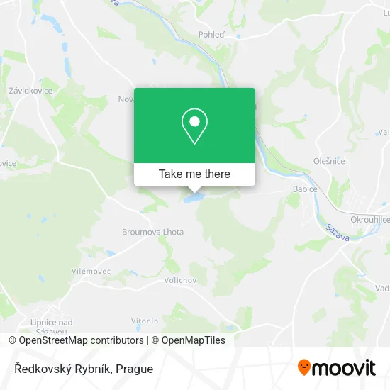 Карта Ředkovský Rybník