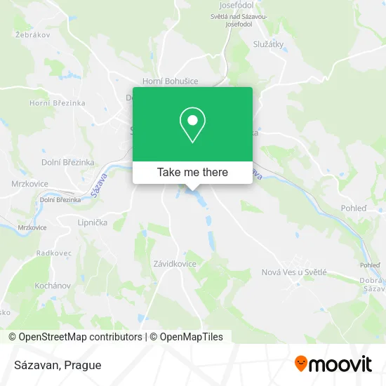 Карта Sázavan