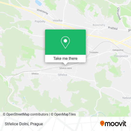 Střelice Dolní map