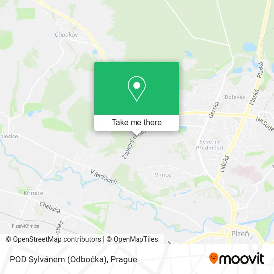 Карта POD Sylvánem (Odbočka)