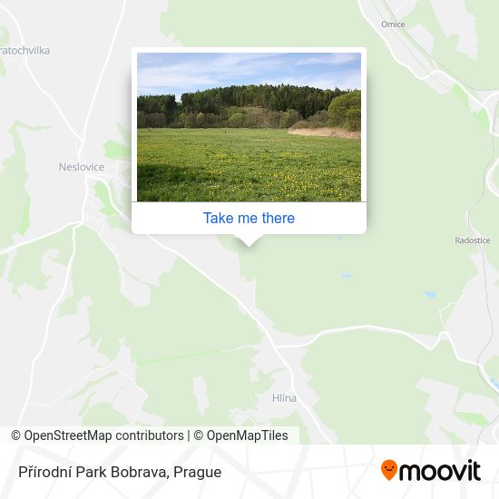 Přírodní Park Bobrava map