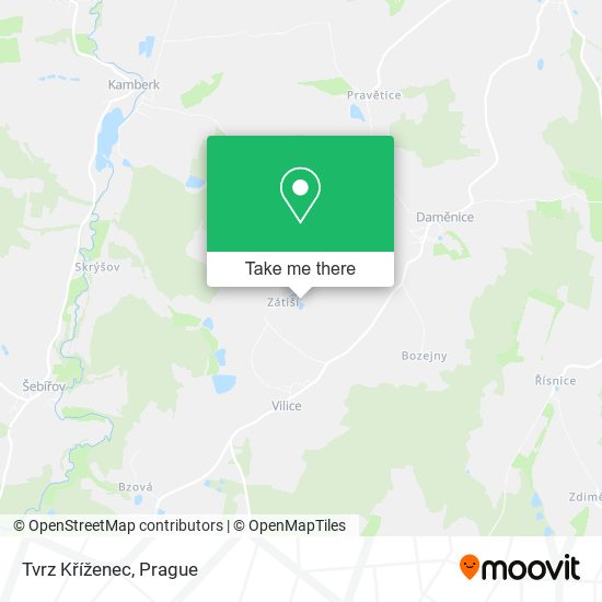 Tvrz Kříženec map
