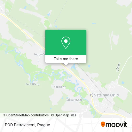 Карта POD Petrovicemi